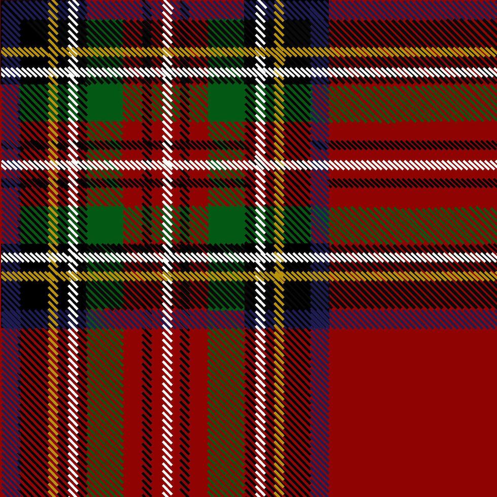 geruit patroon in Schots stijl. tartan. een klassiek Kerstmis meetkundig patroon. wollen rood kleding stof. vector