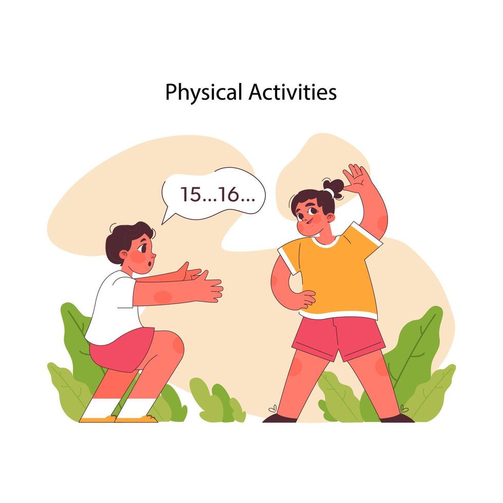 fysiek activiteiten concept. vlak vector illustratie