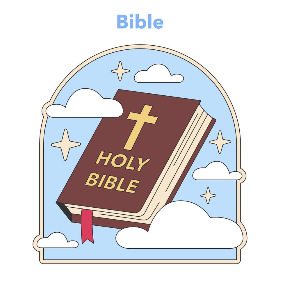heilig Bijbel vector illustratie. . vlak vector illustratie