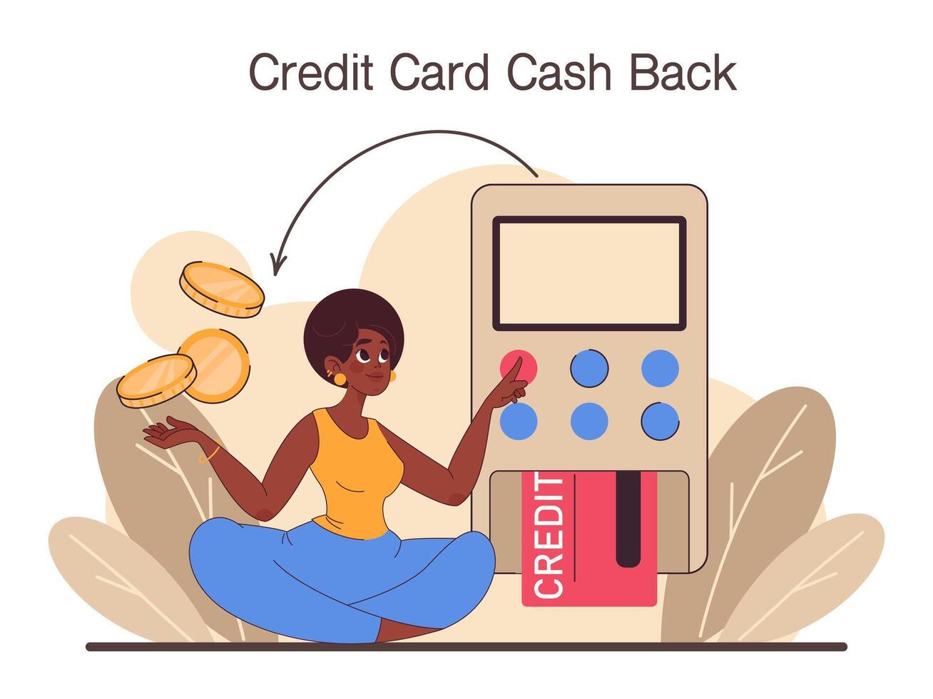 cashback loyaliteit programma. cliënt retentie met financieel een vergoeding vector