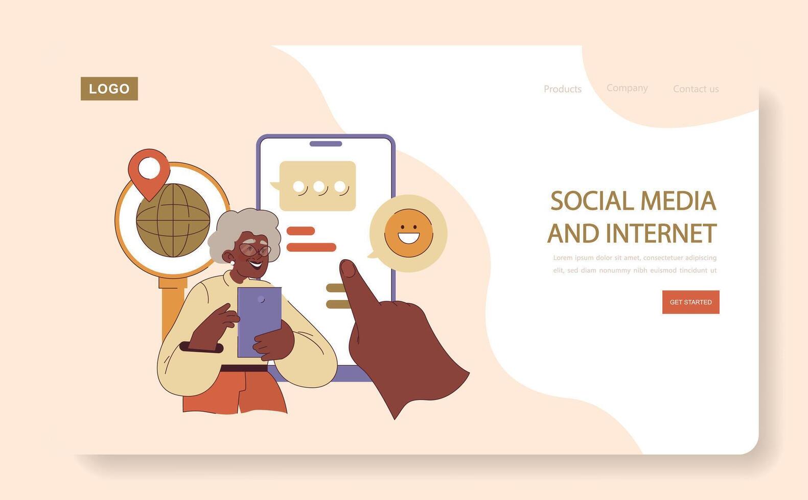 sociaal media en internet concept. vector