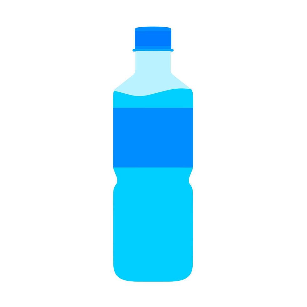 vector illustratie van water in een plastic fles geïsoleerd Aan een wit achtergrond. drinken water symbool voor website ontwerp, reclame, logos en apps.