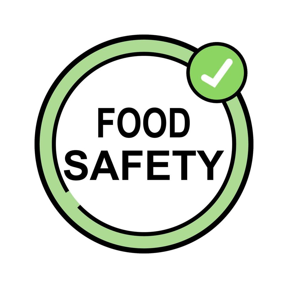 voedsel veiligheid icoon Aan wit achtergrond. vector
