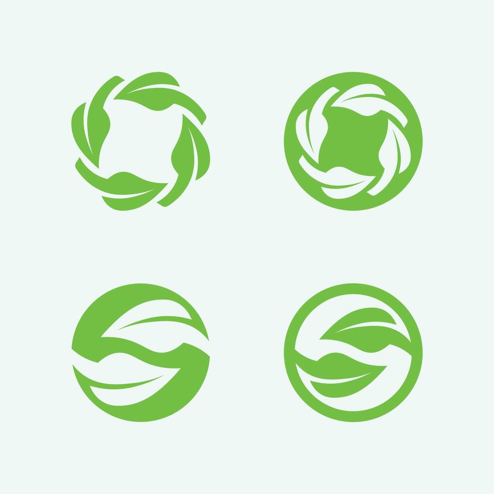 blad logo ontwerp vector voor natuur symbool sjabloon bewerkbare, groene blad logo ecologie natuur element vector pictogram.