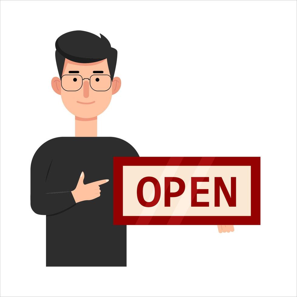 Open bord in persoon illustratie vector