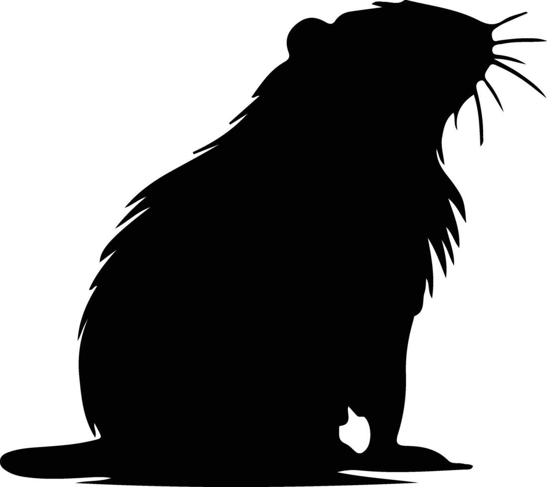 capibara zwart silhouet vector