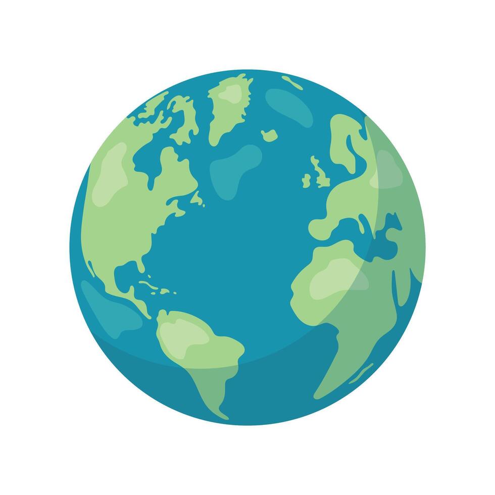 aarde wereldbol wereld kaart icoon symbool geïsoleerd wit achtergrond vector illustratie