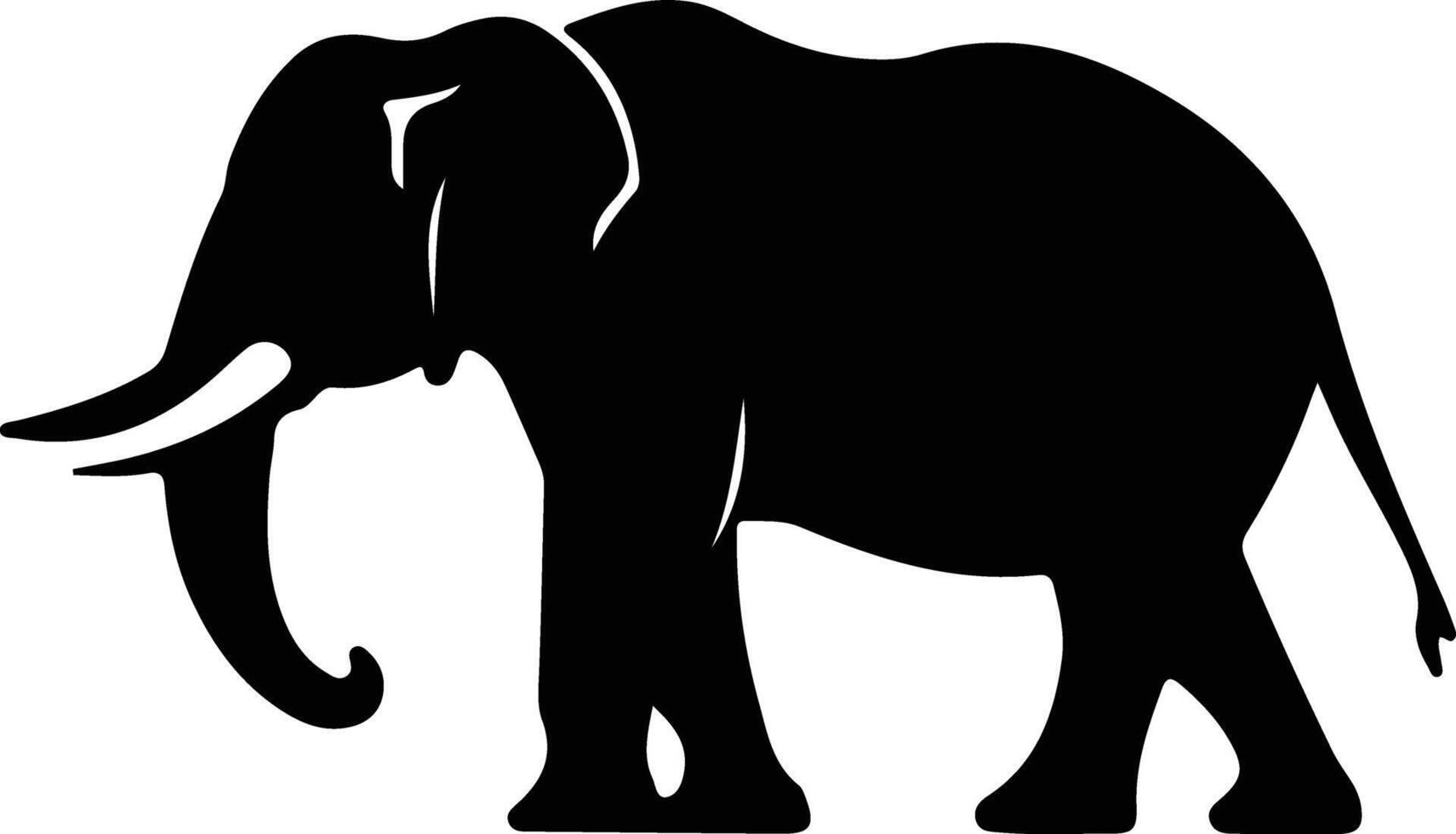 platybelodon zwart silhouet vector