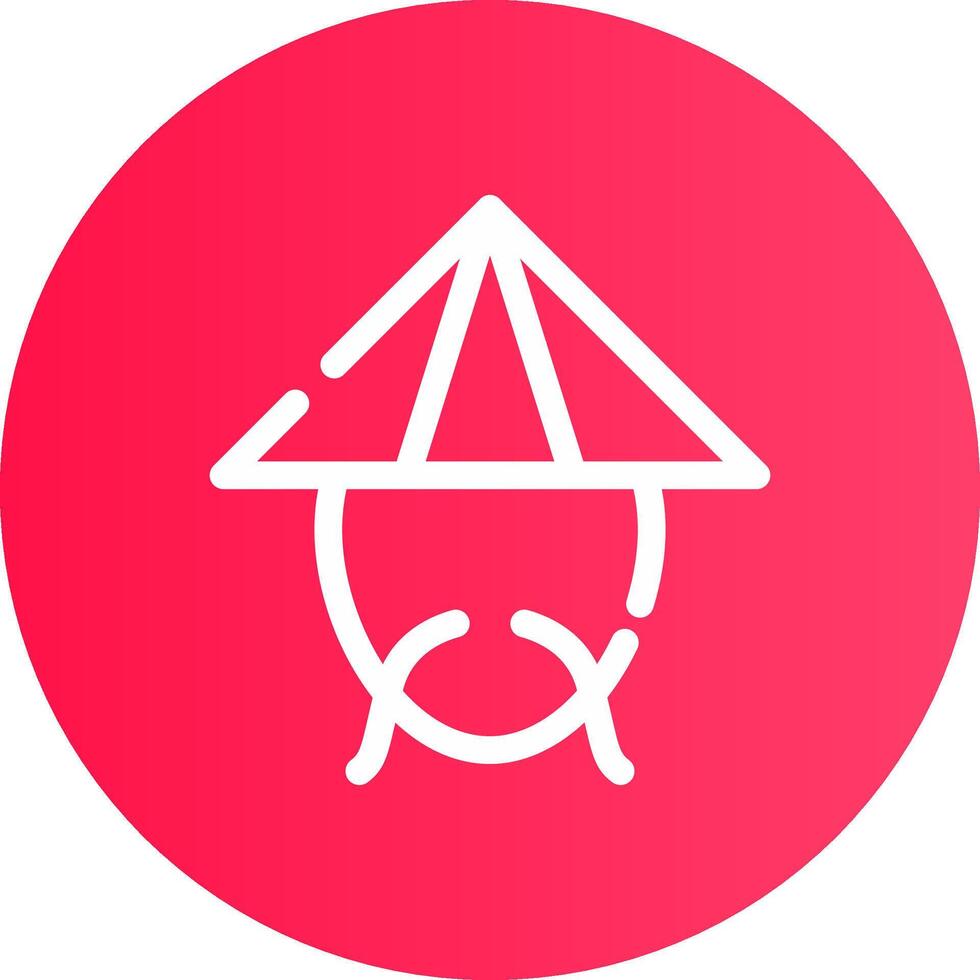 bamboe hoed creatief icoon ontwerp vector