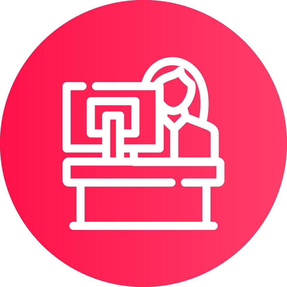 receptioniste creatief icoon ontwerp vector