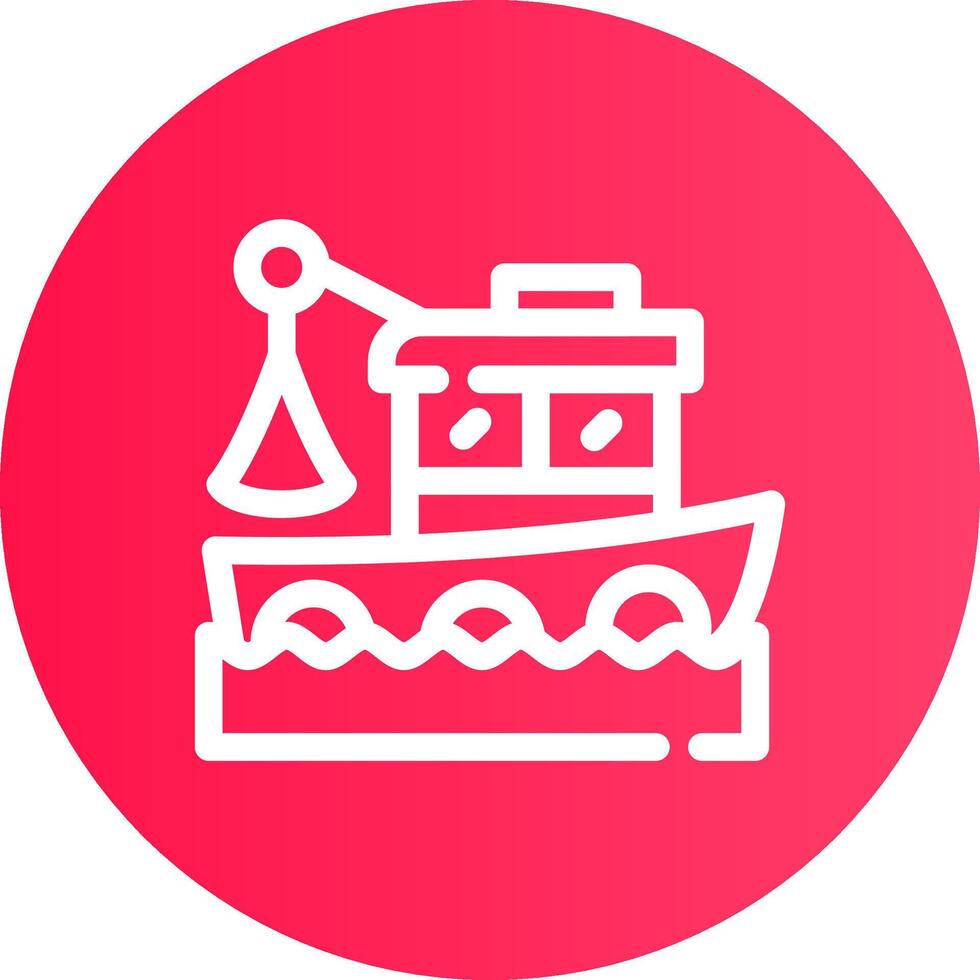 visvangst boot creatief icoon ontwerp vector