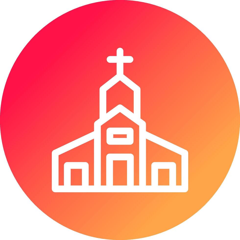 kerk creatief icoon ontwerp vector