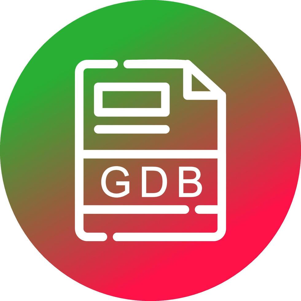 gdb creatief icoon ontwerp vector