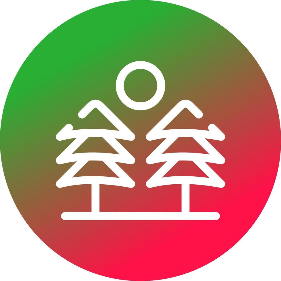 pijnboom bomen landschap creatief icoon ontwerp vector