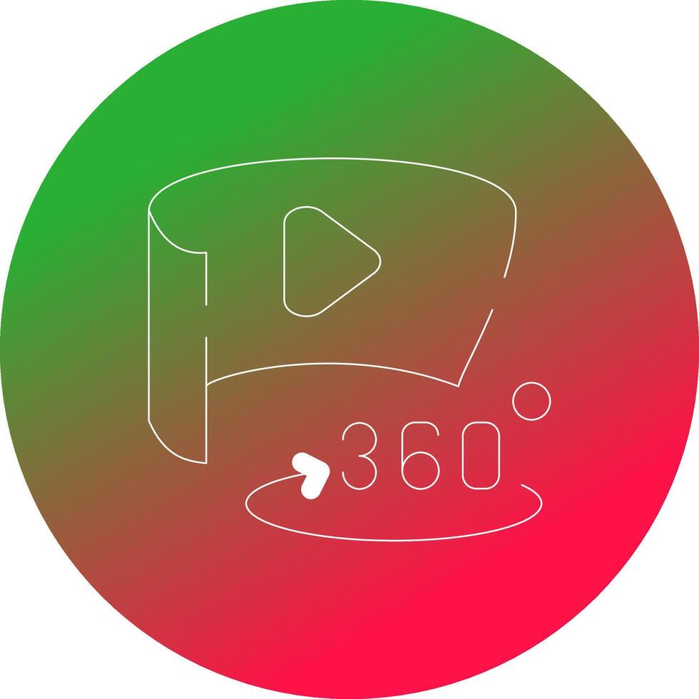 360 mate video creatief icoon ontwerp vector