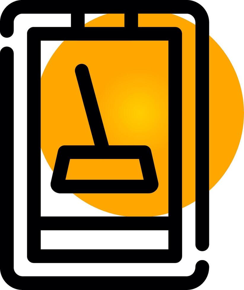 schoonmaakster mobiel app creatief icoon ontwerp vector