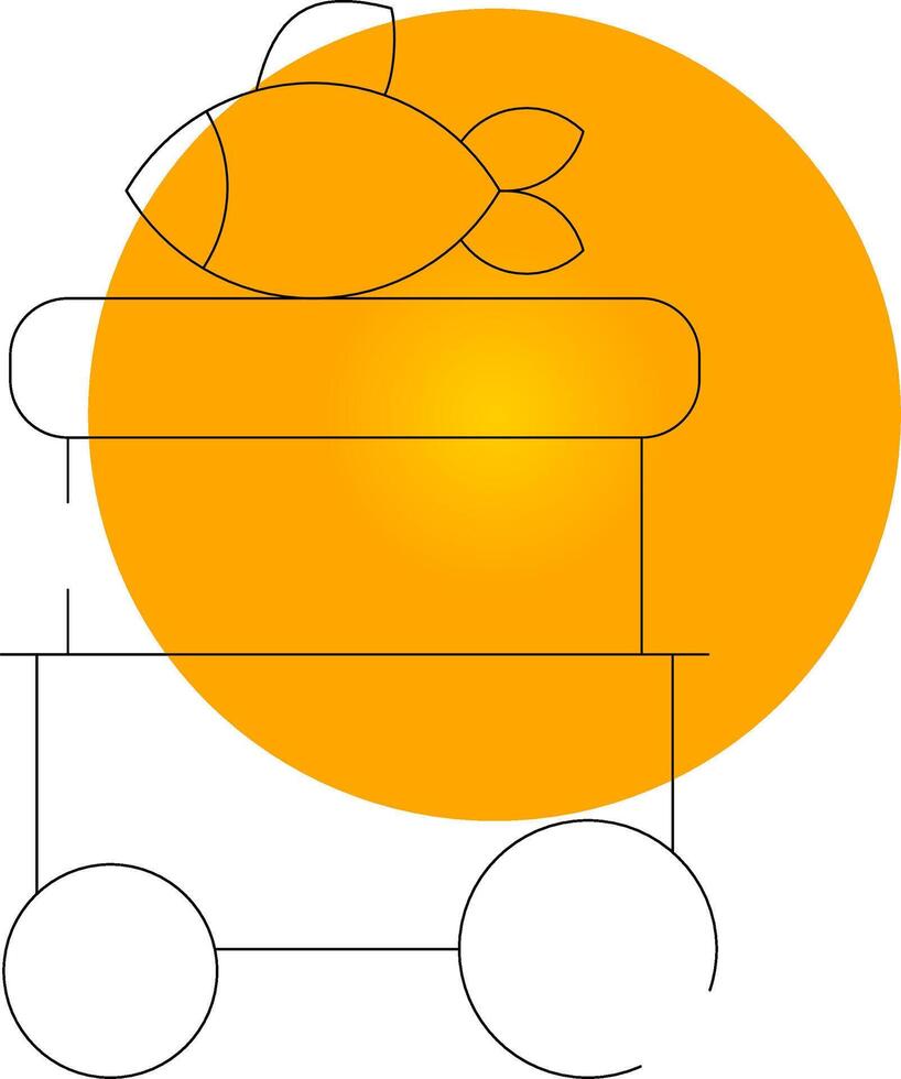 lijn cirkel helling ontwerp vector