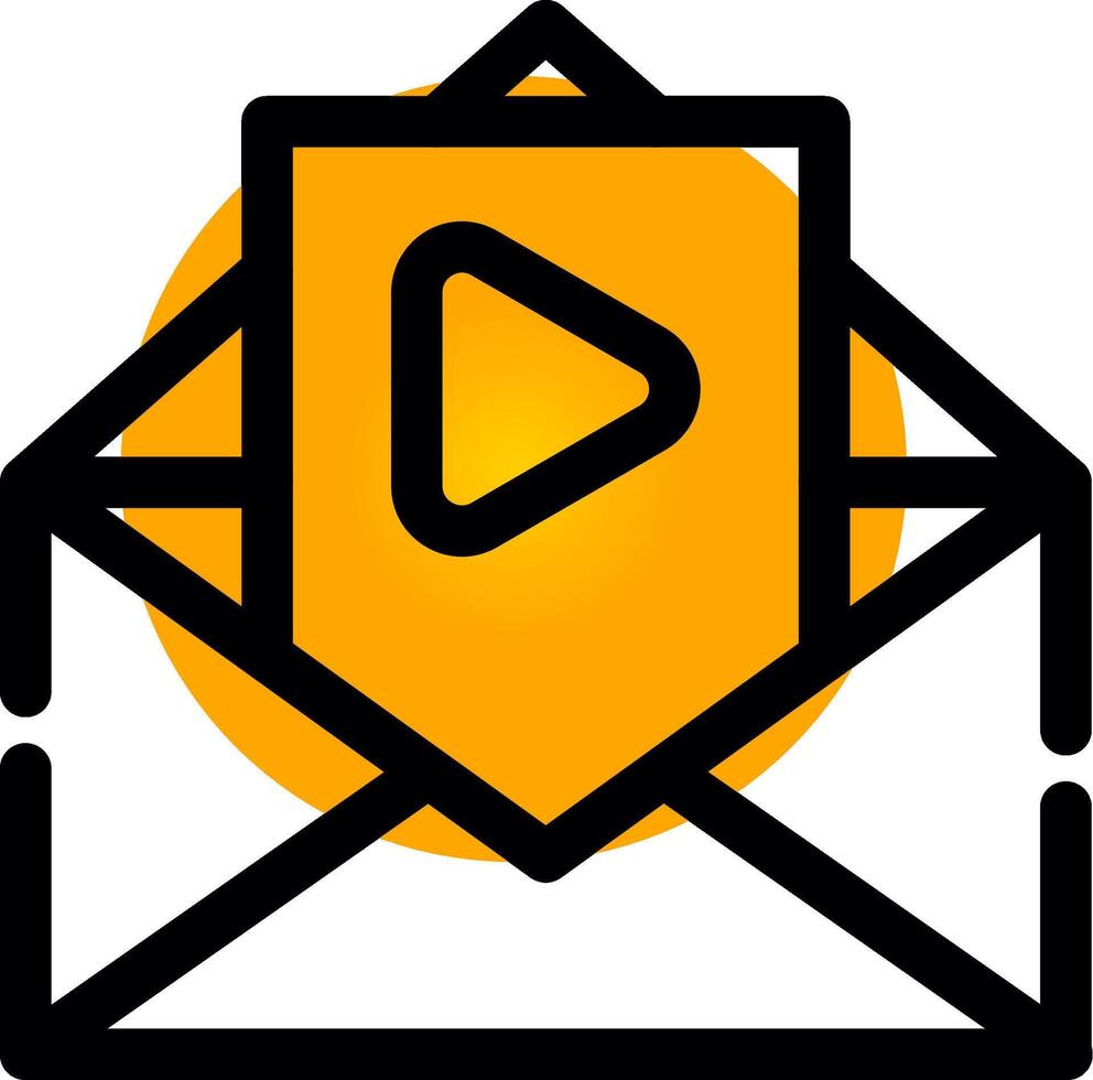 video e-mail creatief icoon ontwerp vector