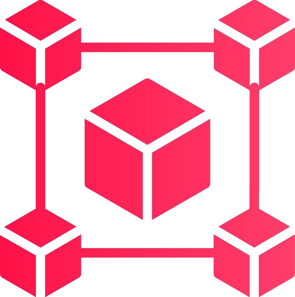 blockchain creatief icoon ontwerp vector