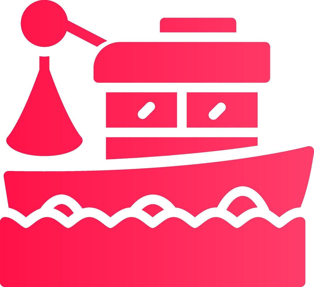 visvangst boot creatief icoon ontwerp vector