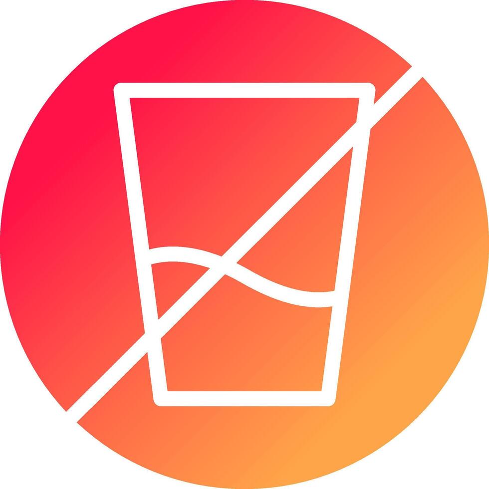 Nee zacht drinken creatief icoon ontwerp vector
