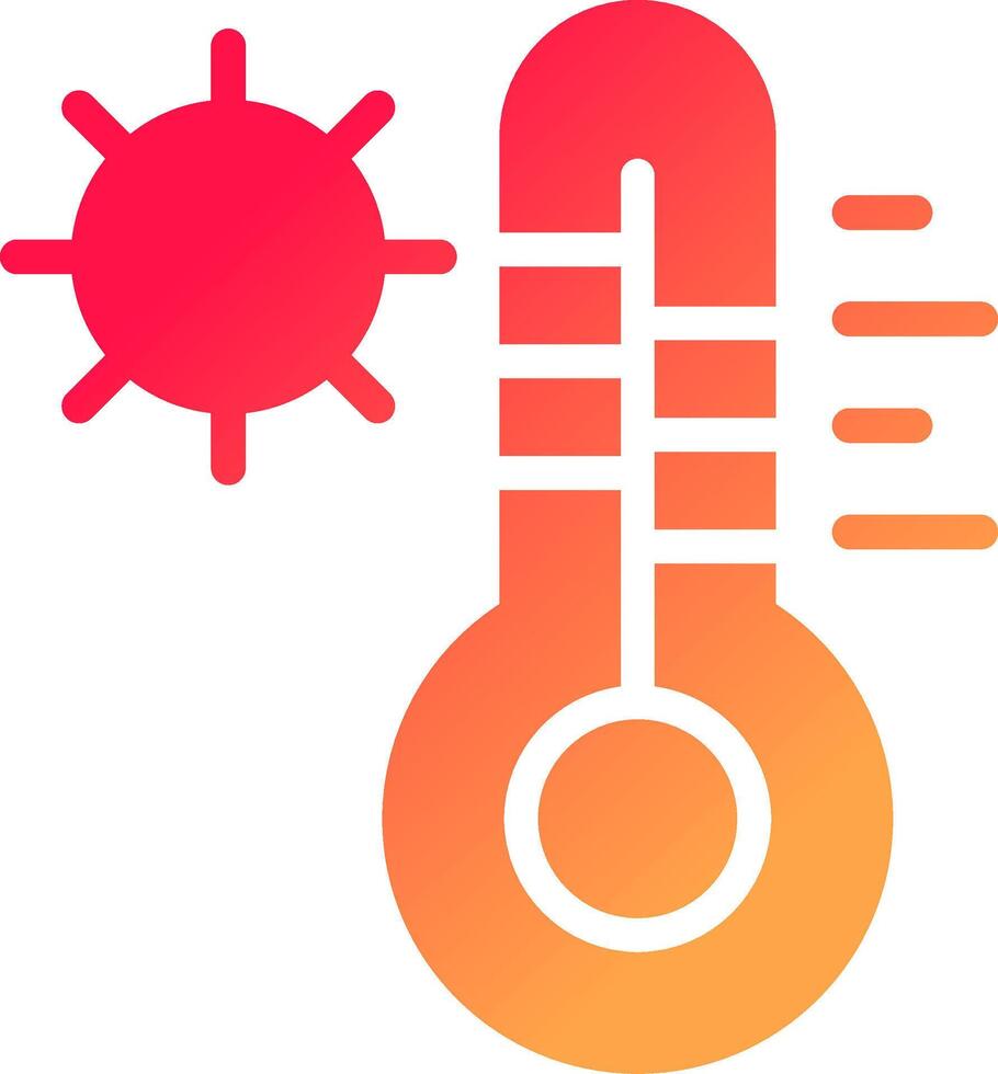 heet temperatuur creatief icoon ontwerp vector