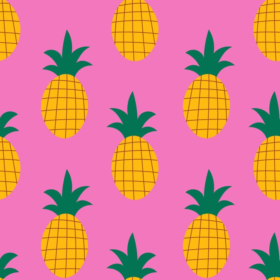 tropisch naadloos patroon met ananas fruit vector