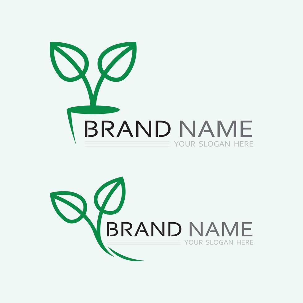 blad logo ontwerp vector voor natuur symbool sjabloon bewerkbare, groene blad logo ecologie natuur element vector pictogram.