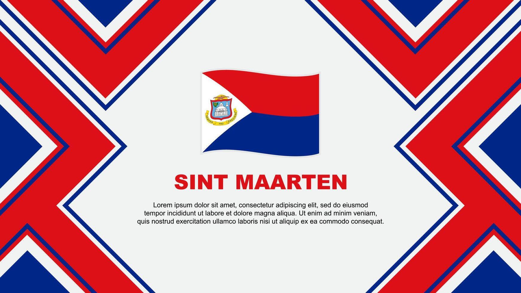 sint maarten vlag abstract achtergrond ontwerp sjabloon. sint maarten onafhankelijkheid dag banier behang vector illustratie. sint maarten vector