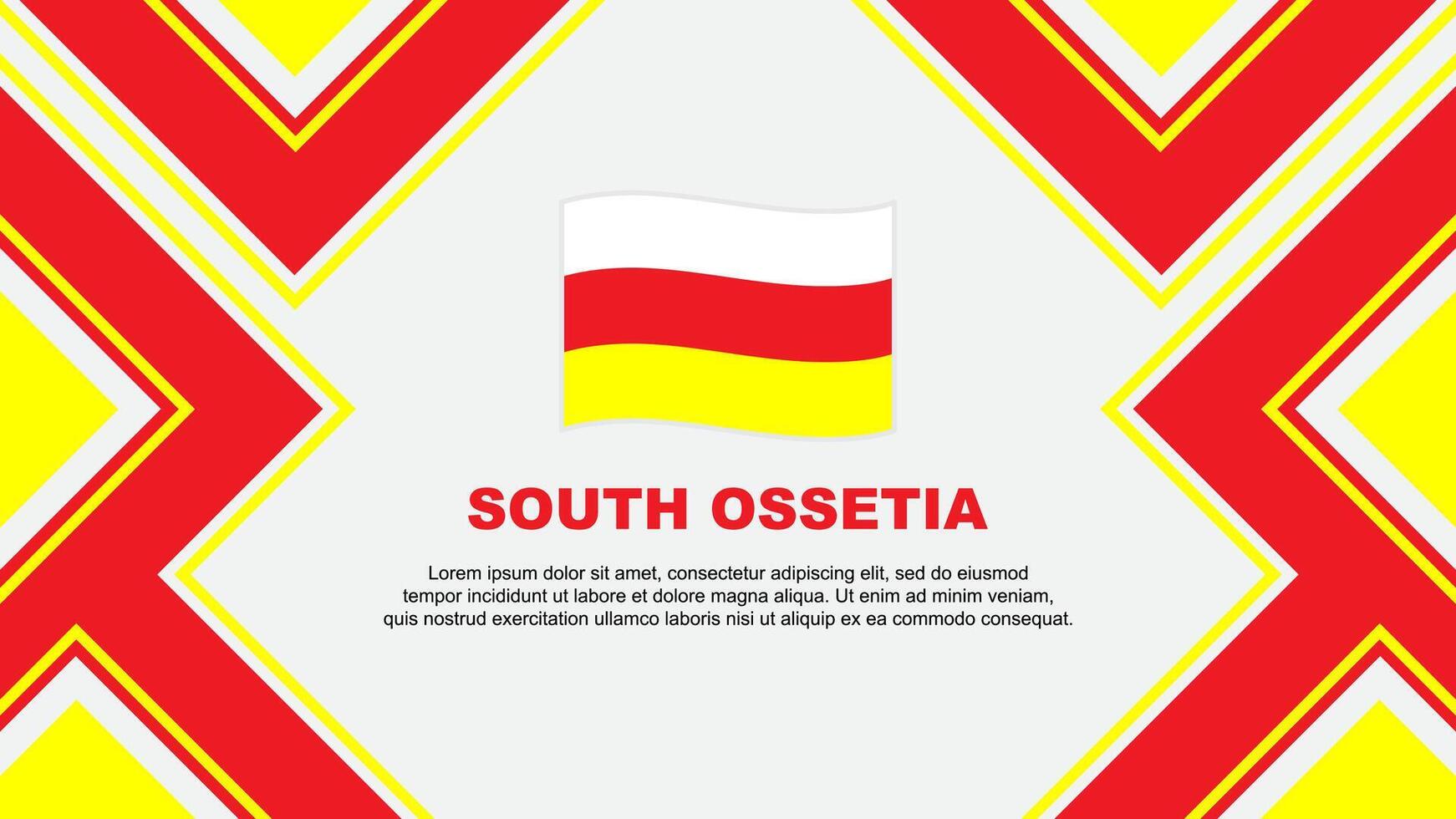 zuiden ossetië vlag abstract achtergrond ontwerp sjabloon. zuiden ossetië onafhankelijkheid dag banier behang vector illustratie. zuiden ossetië vector