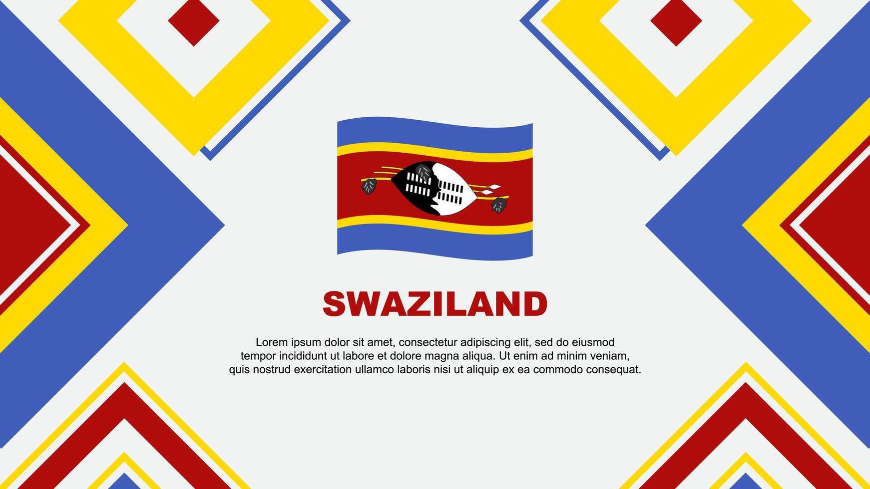 Swaziland vlag abstract achtergrond ontwerp sjabloon. Swaziland onafhankelijkheid dag banier behang vector illustratie. Swaziland onafhankelijkheid dag