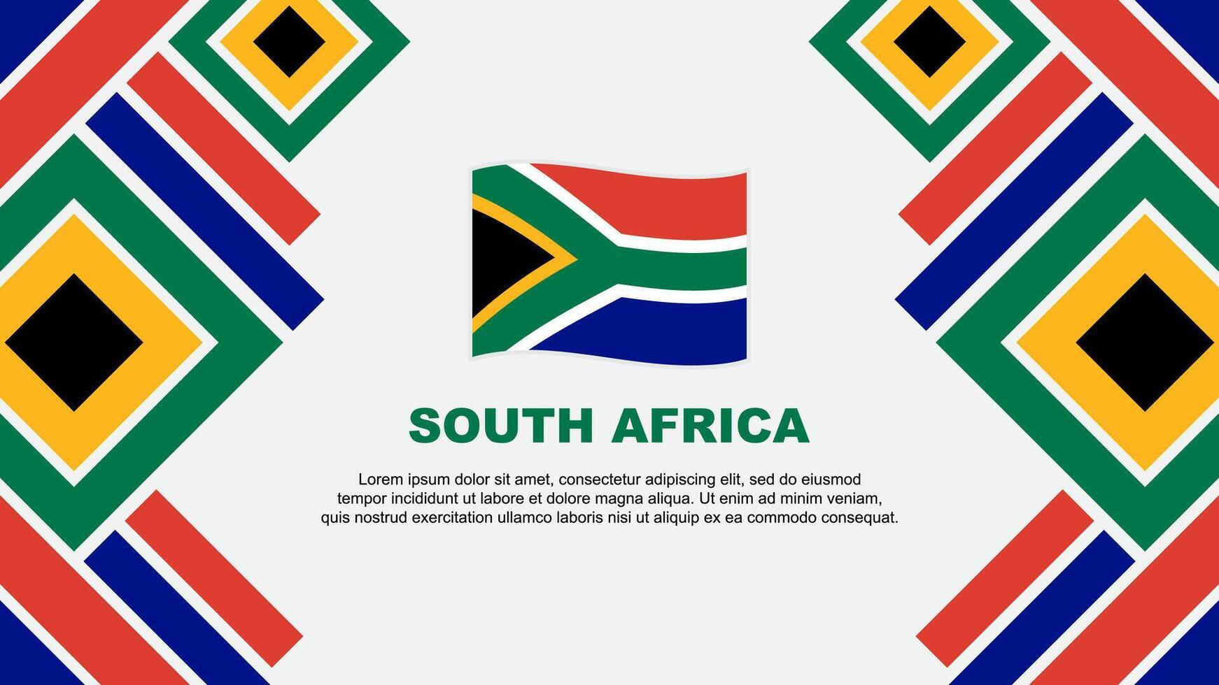 zuiden Afrika vlag abstract achtergrond ontwerp sjabloon. zuiden Afrika onafhankelijkheid dag banier behang vector illustratie. zuiden Afrika