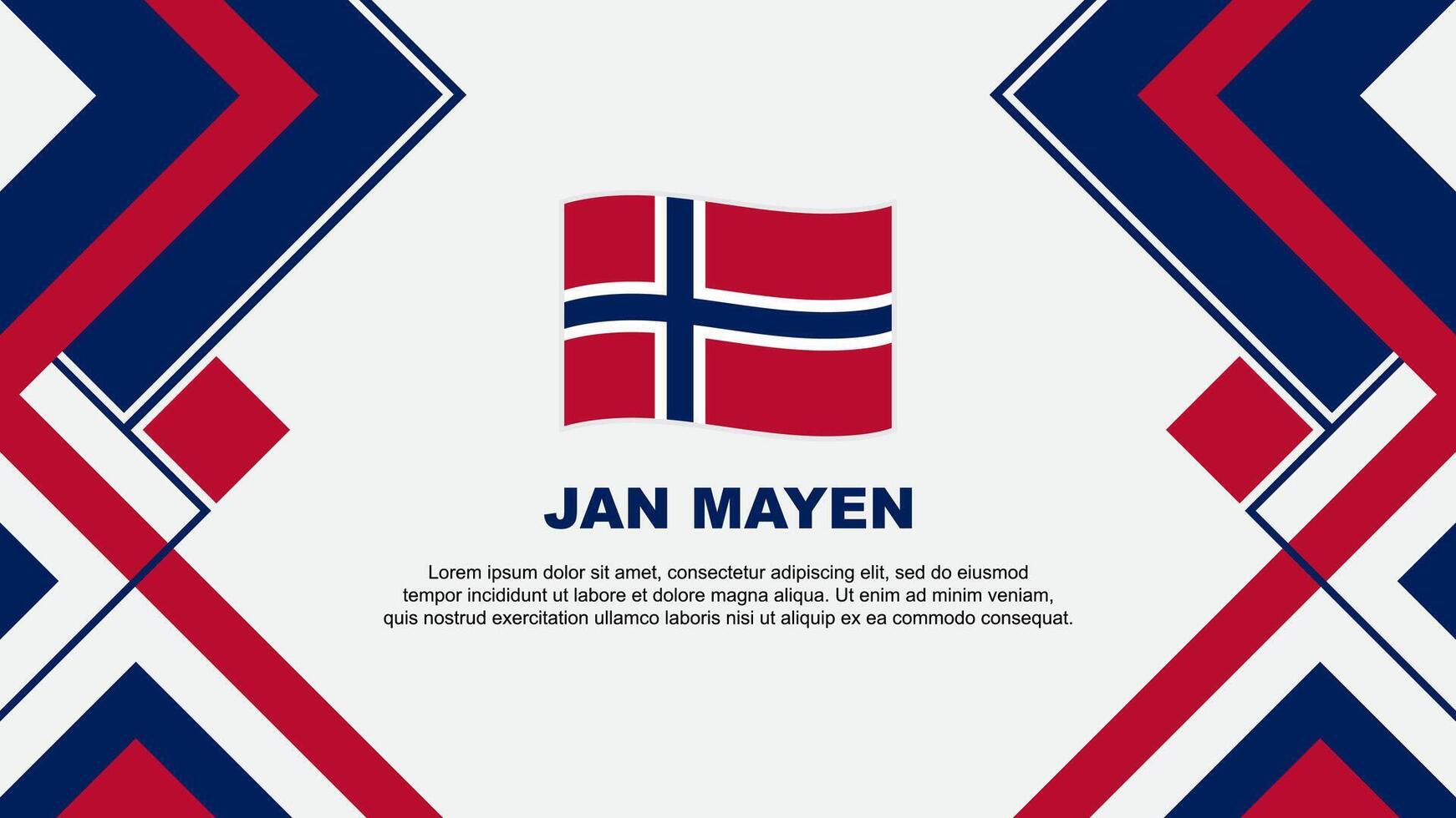 jan mayen vlag abstract achtergrond ontwerp sjabloon. jan mayen onafhankelijkheid dag banier behang vector illustratie. jan mayen banier