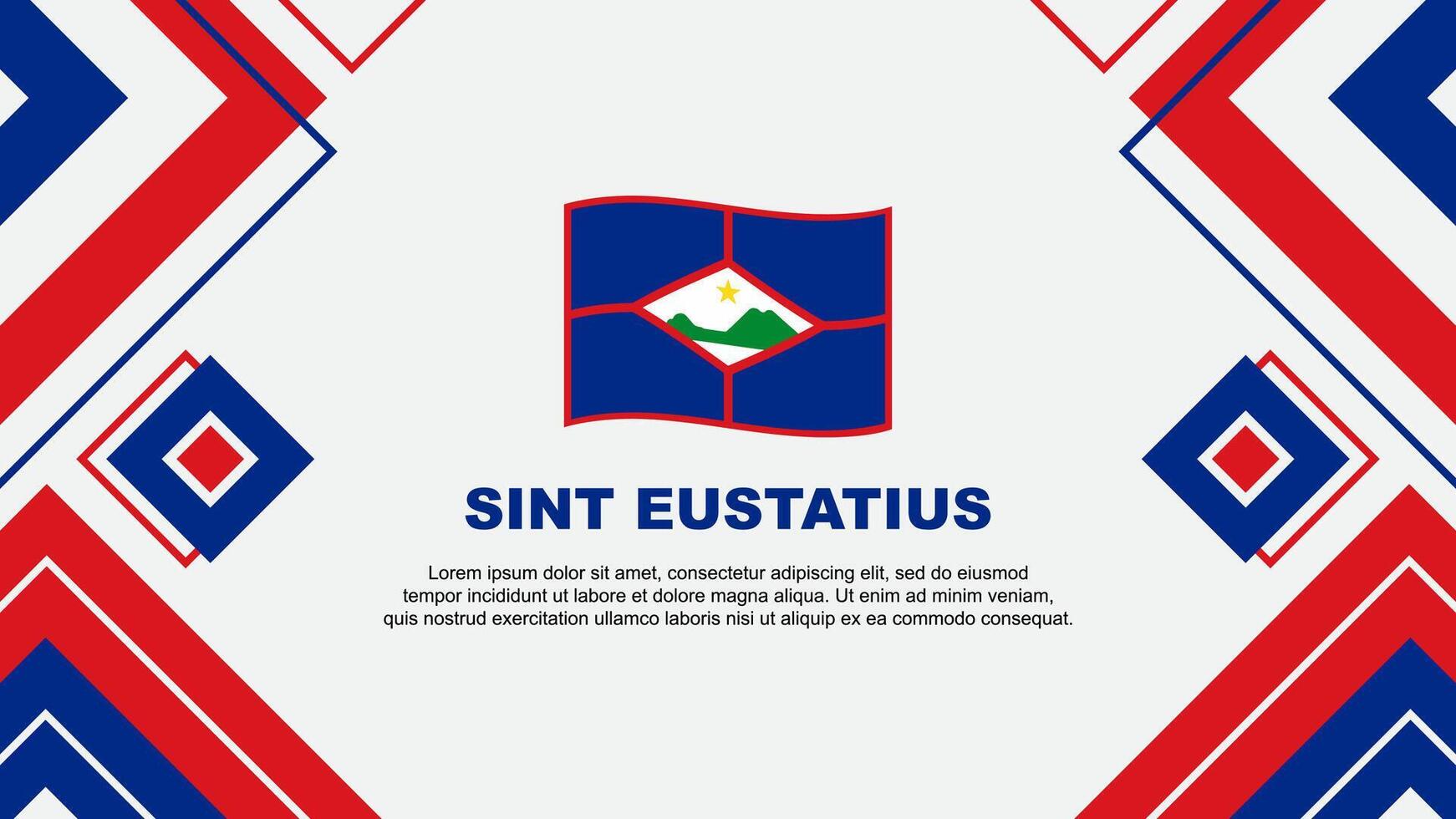 sint eustatius vlag abstract achtergrond ontwerp sjabloon. sint eustatius onafhankelijkheid dag banier behang vector illustratie. sint eustatius achtergrond