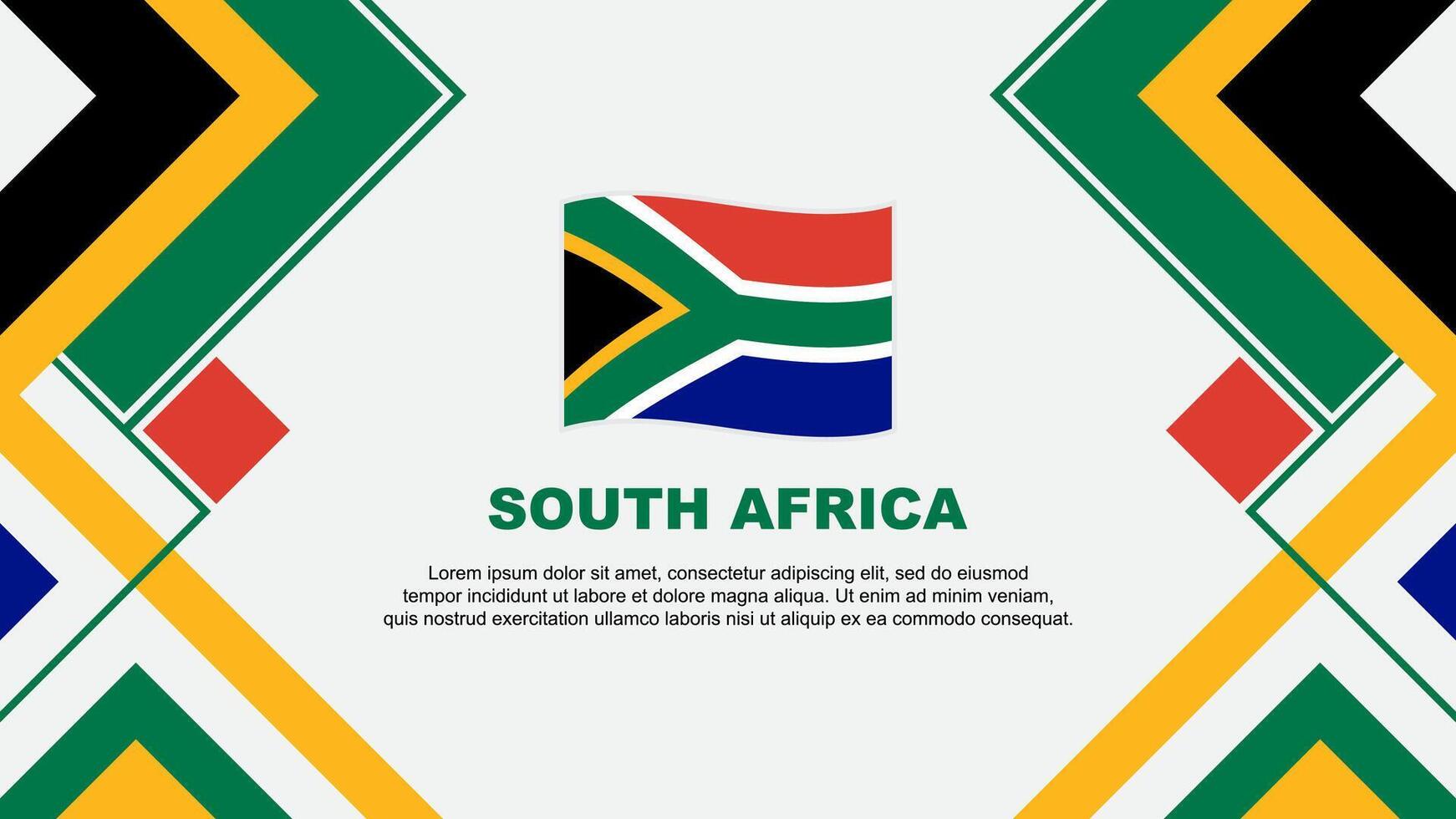 zuiden Afrika vlag abstract achtergrond ontwerp sjabloon. zuiden Afrika onafhankelijkheid dag banier behang vector illustratie. zuiden Afrika banier