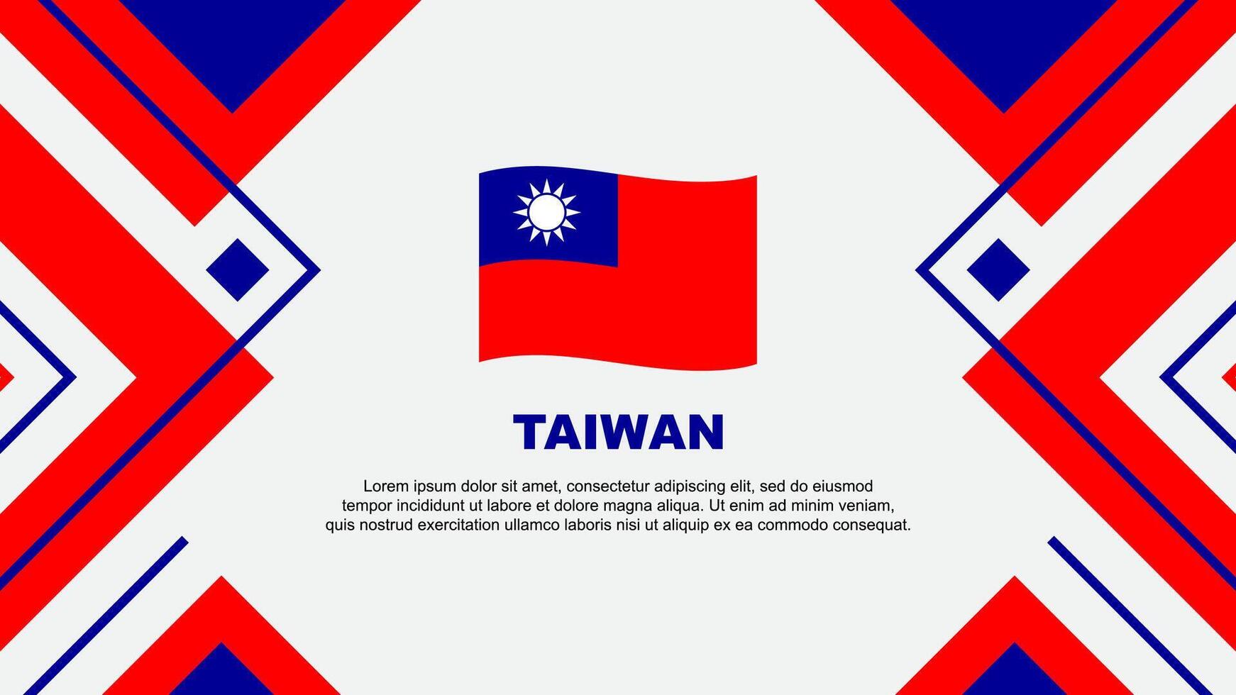 Taiwan vlag abstract achtergrond ontwerp sjabloon. Taiwan onafhankelijkheid dag banier behang vector illustratie. Taiwan illustratie