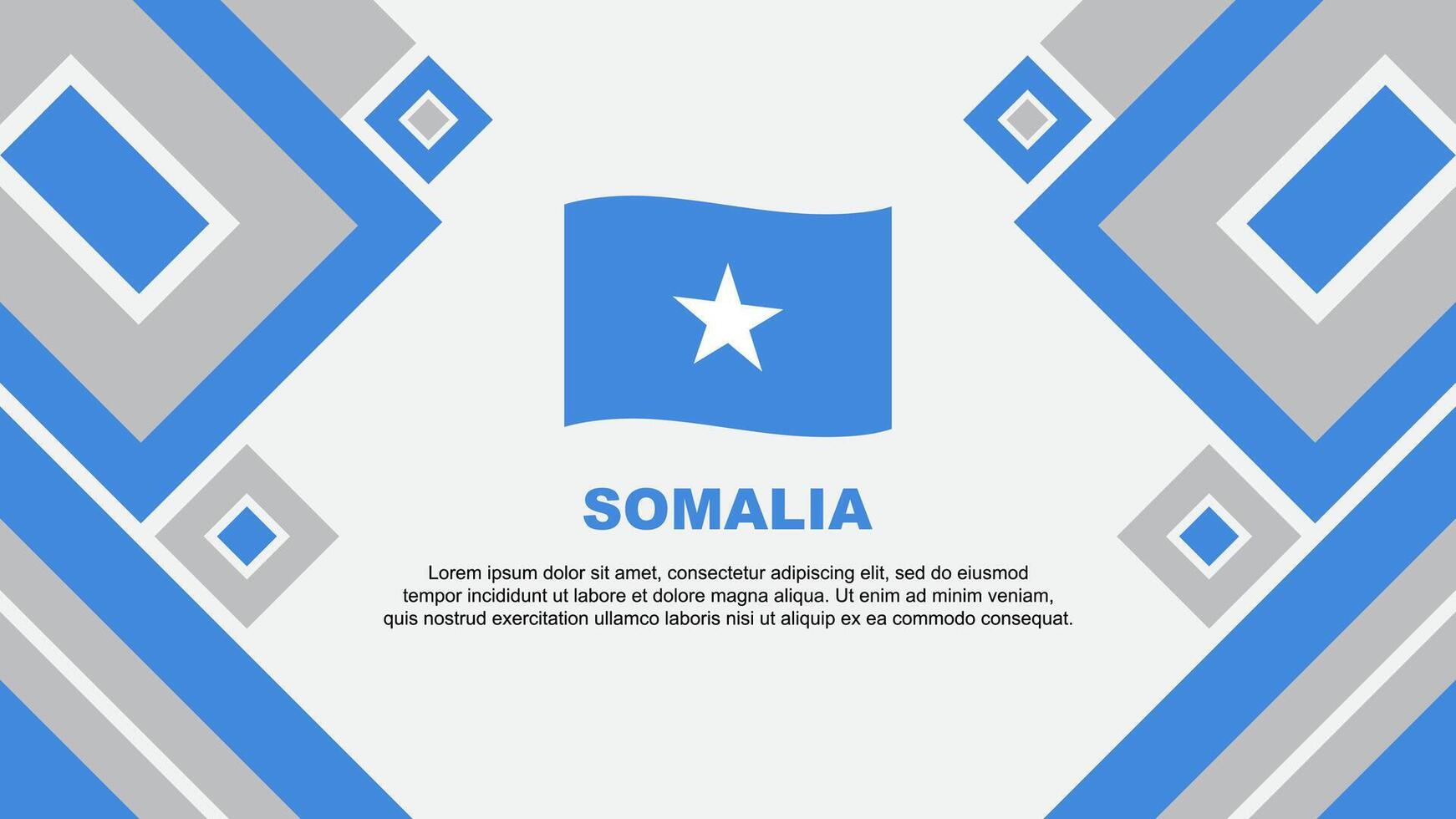 Somalië vlag abstract achtergrond ontwerp sjabloon. Somalië onafhankelijkheid dag banier behang vector illustratie. Somalië tekenfilm