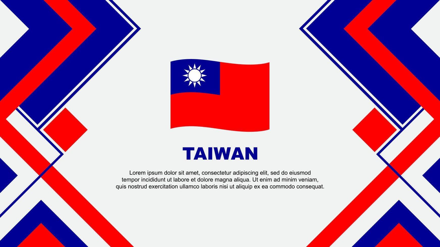 Taiwan vlag abstract achtergrond ontwerp sjabloon. Taiwan onafhankelijkheid dag banier behang vector illustratie. Taiwan banier