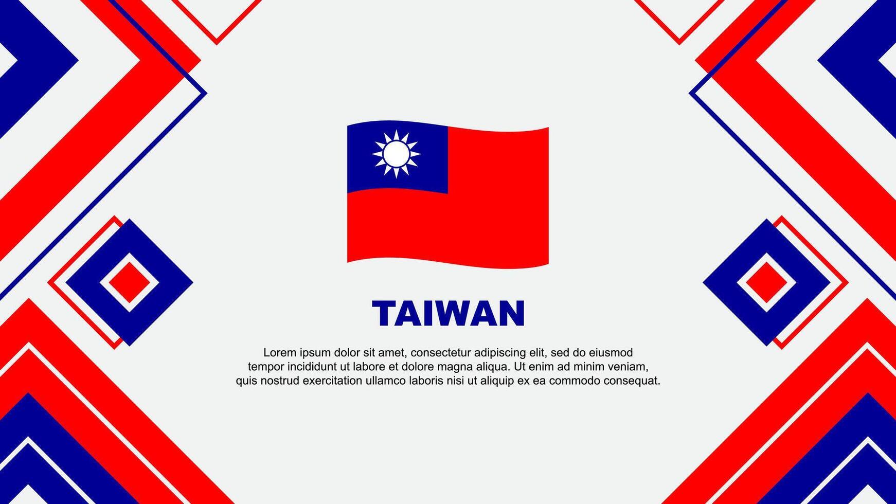 Taiwan vlag abstract achtergrond ontwerp sjabloon. Taiwan onafhankelijkheid dag banier behang vector illustratie. Taiwan achtergrond