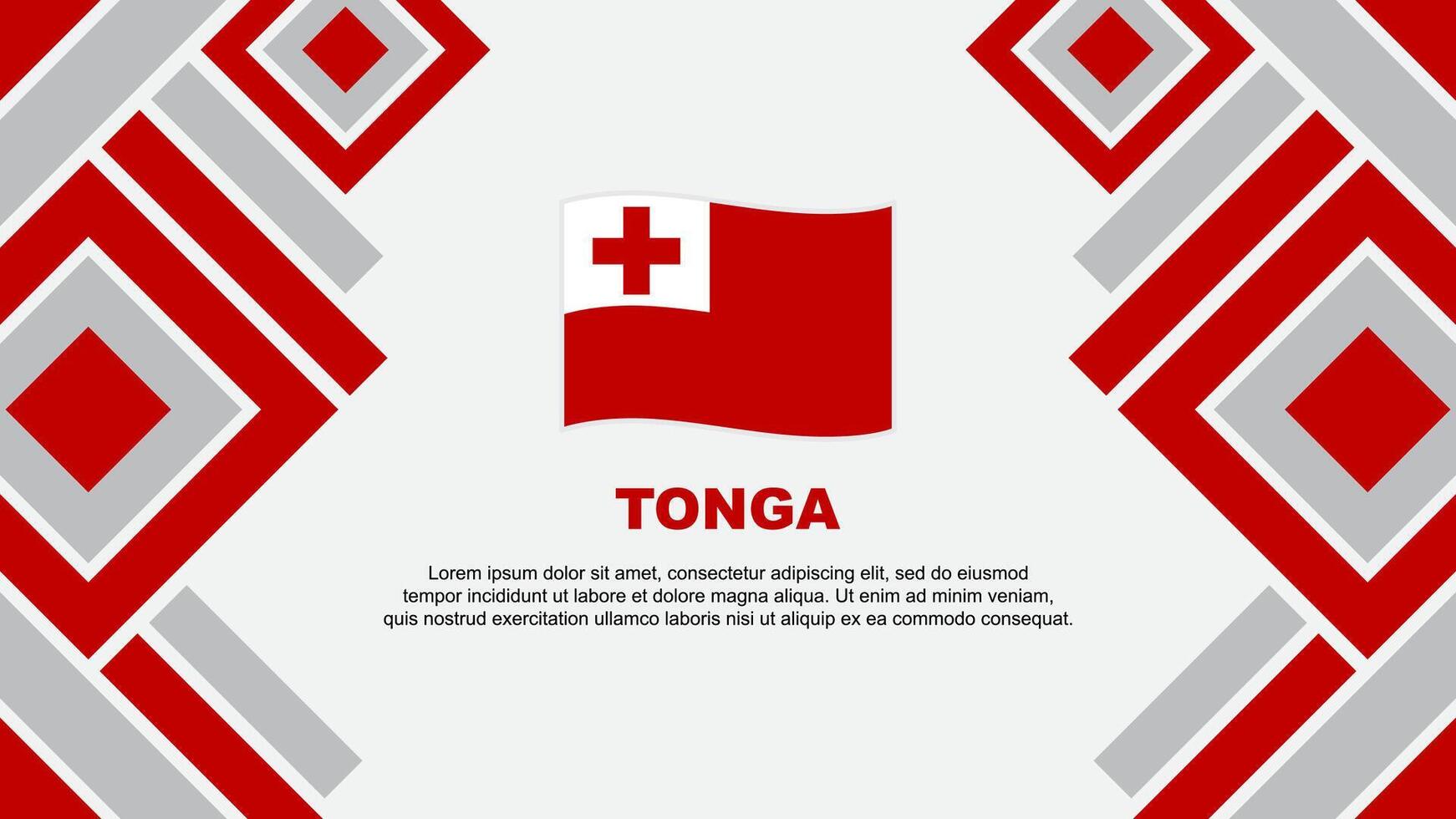Tonga vlag abstract achtergrond ontwerp sjabloon. Tonga onafhankelijkheid dag banier behang vector illustratie. Tonga