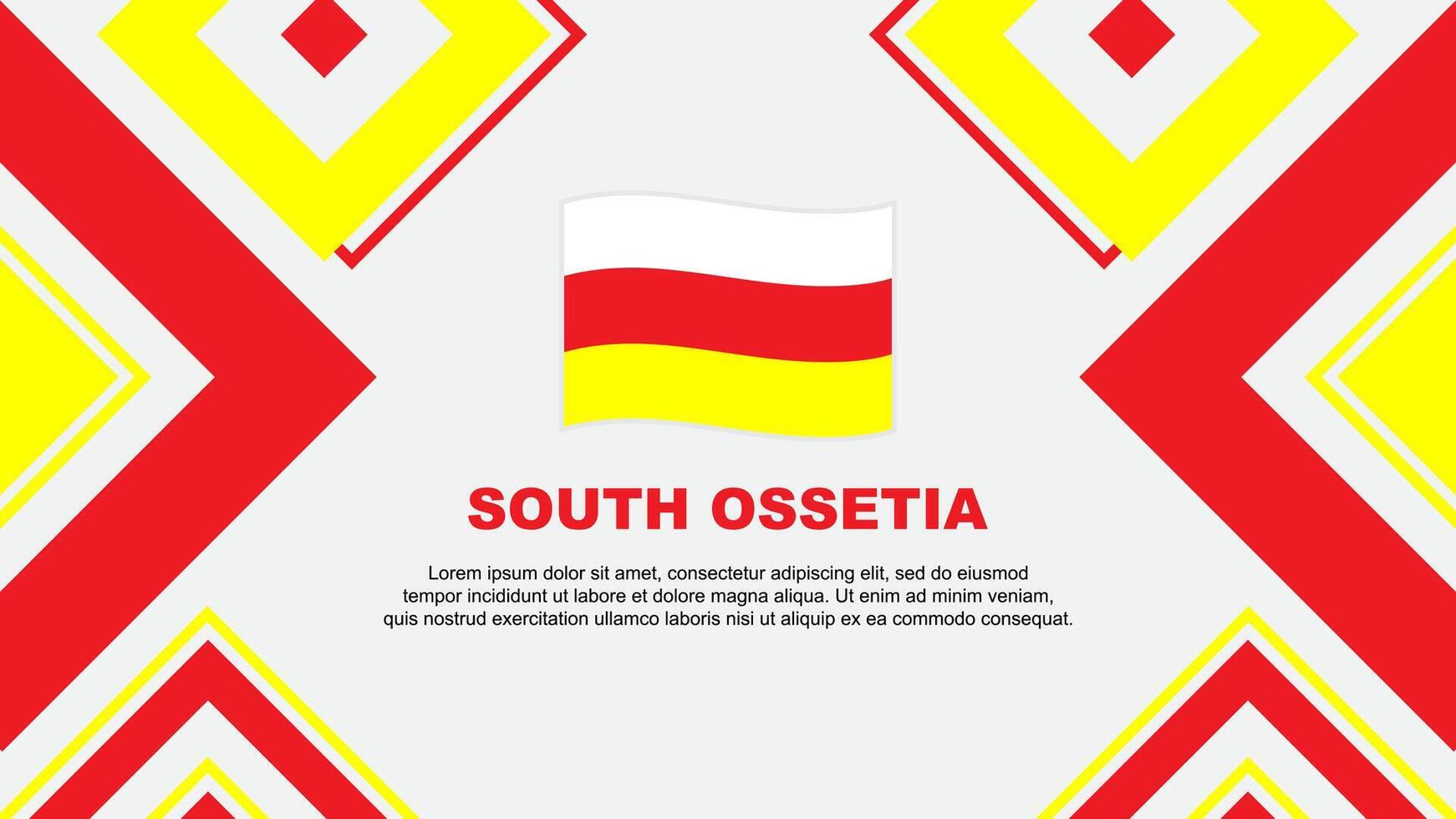 zuiden ossetië vlag abstract achtergrond ontwerp sjabloon. zuiden ossetië onafhankelijkheid dag banier behang vector illustratie. zuiden ossetië onafhankelijkheid dag