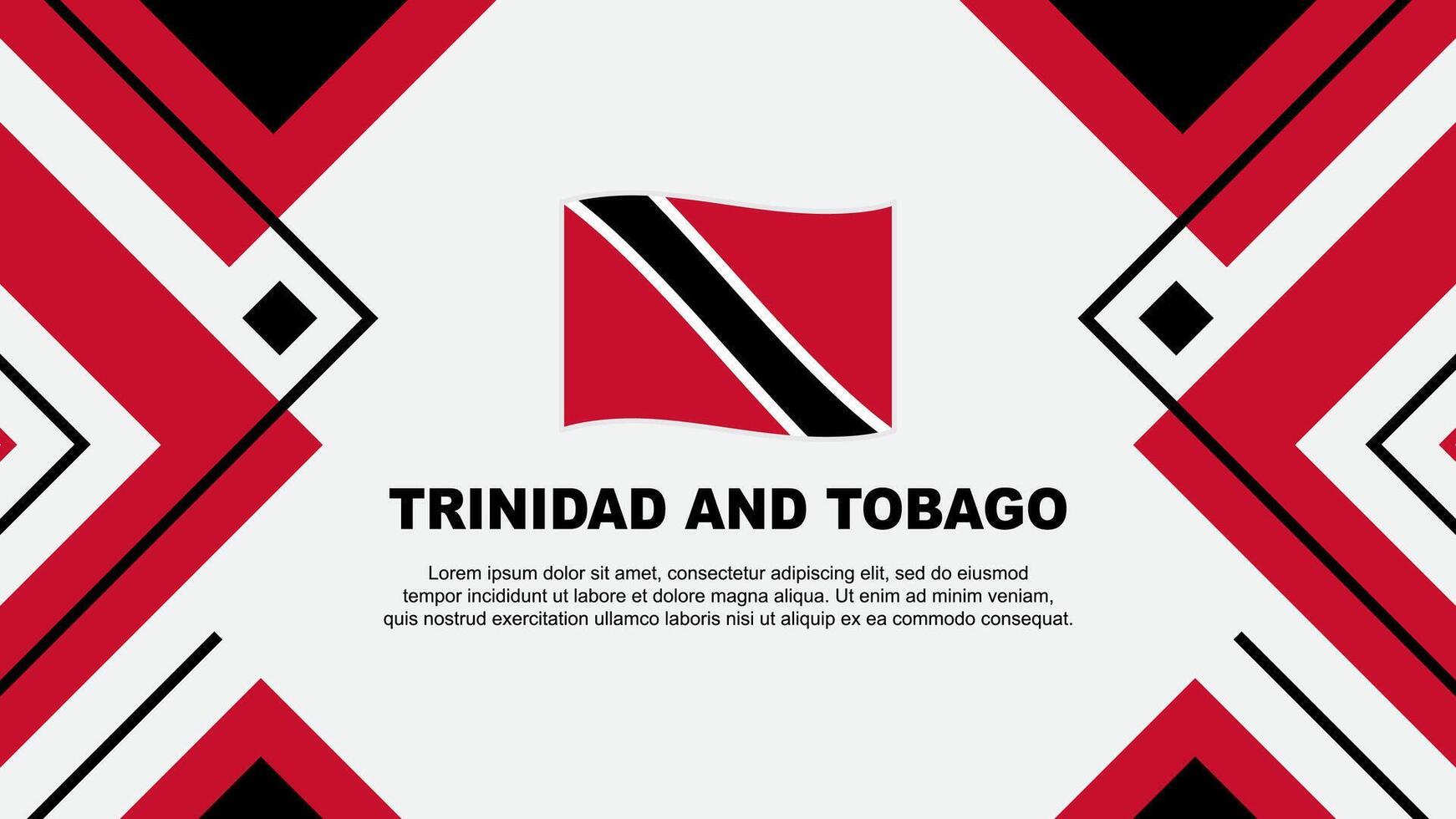 Trinidad en Tobago vlag abstract achtergrond ontwerp sjabloon. Trinidad en Tobago onafhankelijkheid dag banier behang vector illustratie. Trinidad en Tobago illustratie