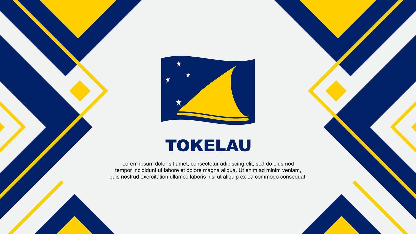 tokelau vlag abstract achtergrond ontwerp sjabloon. tokelau onafhankelijkheid dag banier behang vector illustratie. tokelau illustratie