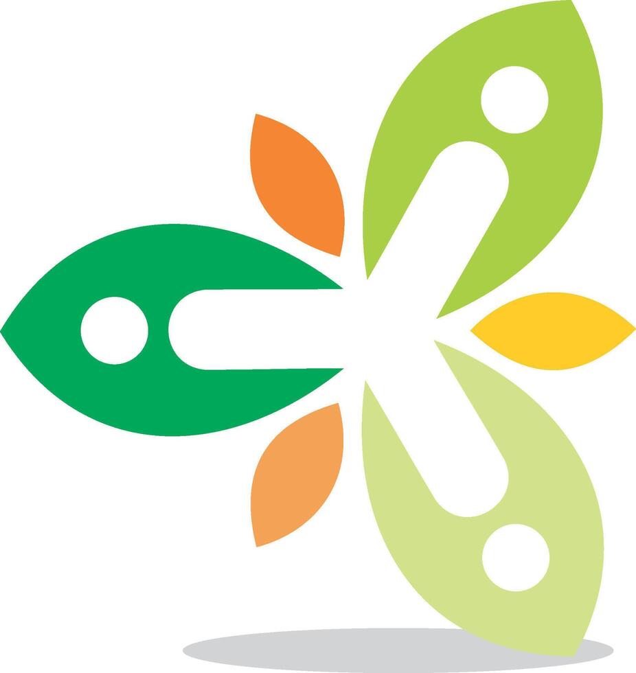 driehoek bloem vector logo