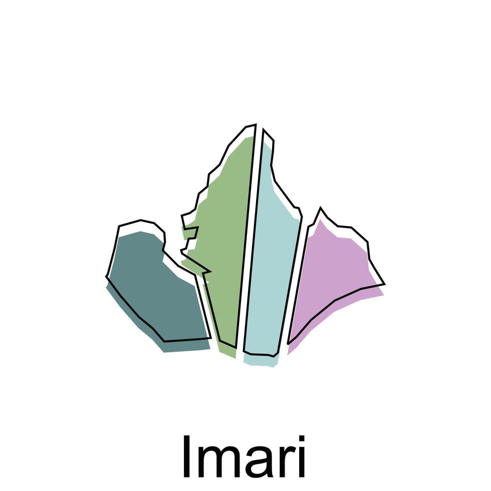 kaart stad van imari schets kleurrijk ontwerp vector, administratief divisies van Japan, prefecturen van Japan sjabloon element vector