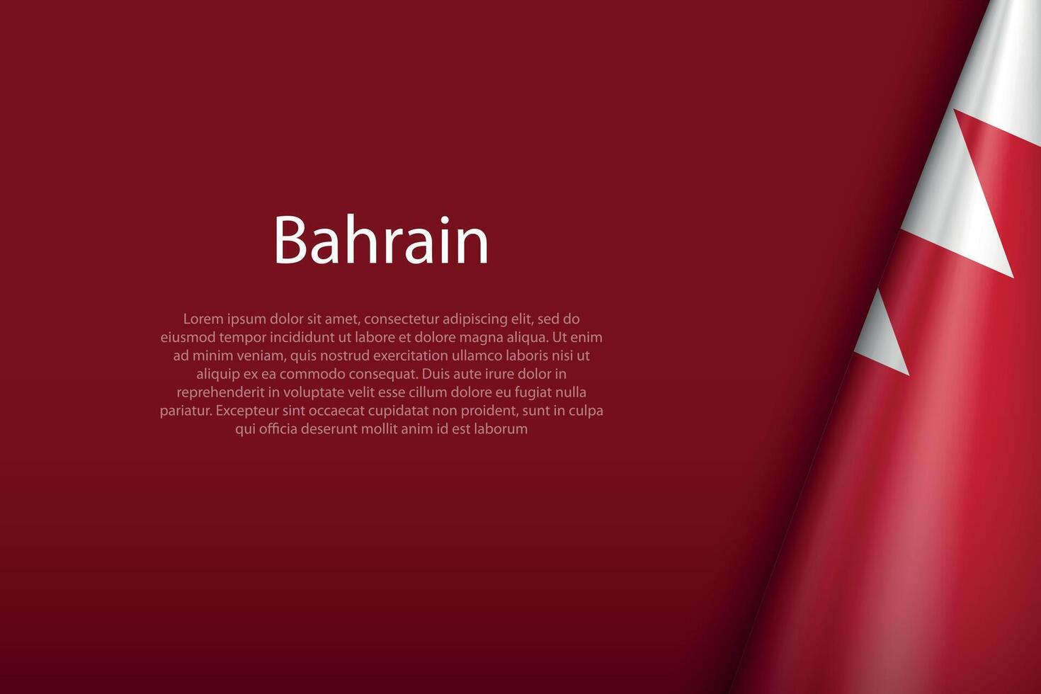 Bahrein nationaal vlag geïsoleerd Aan achtergrond met copyspace vector