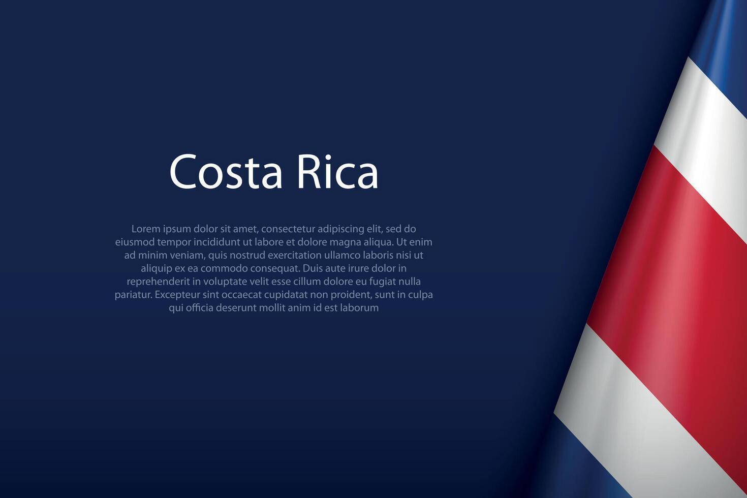 costa rica nationaal vlag geïsoleerd Aan achtergrond met copyspace vector