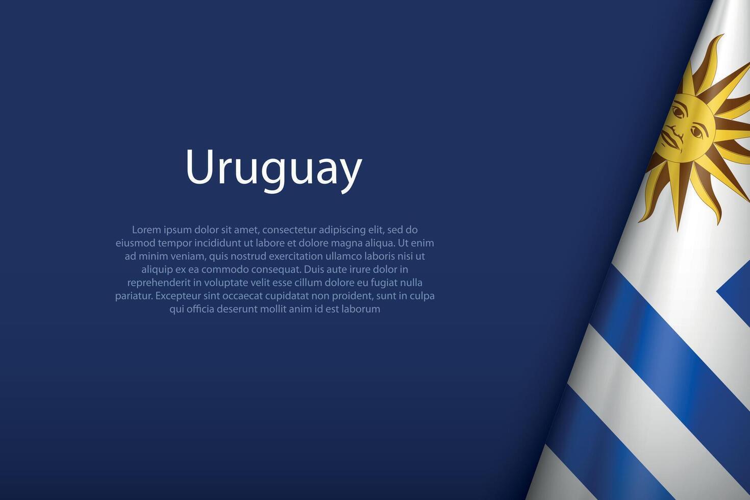 Uruguay nationaal vlag geïsoleerd Aan achtergrond met copyspace vector