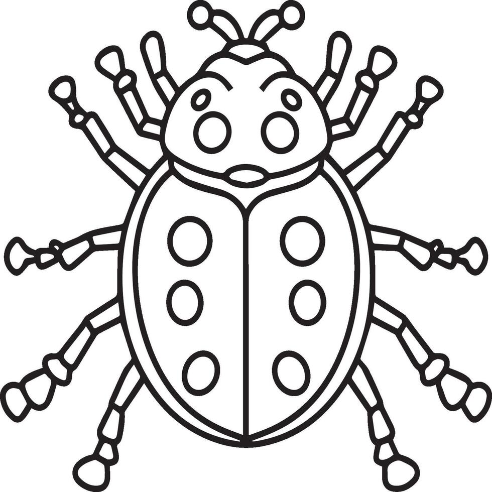 insecten kleur Pagina's voor kleur boek. insecten schets vector. vector