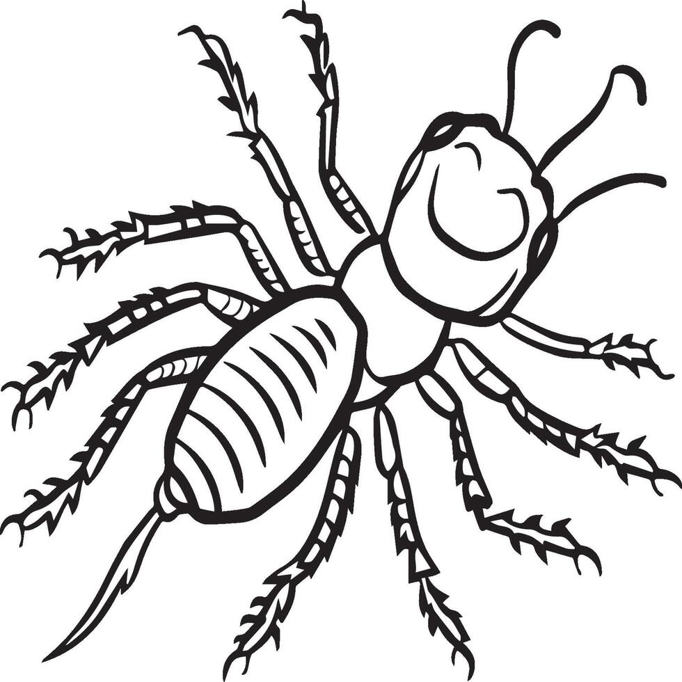 insecten kleur Pagina's voor kleur boek. insecten schets vector. vector